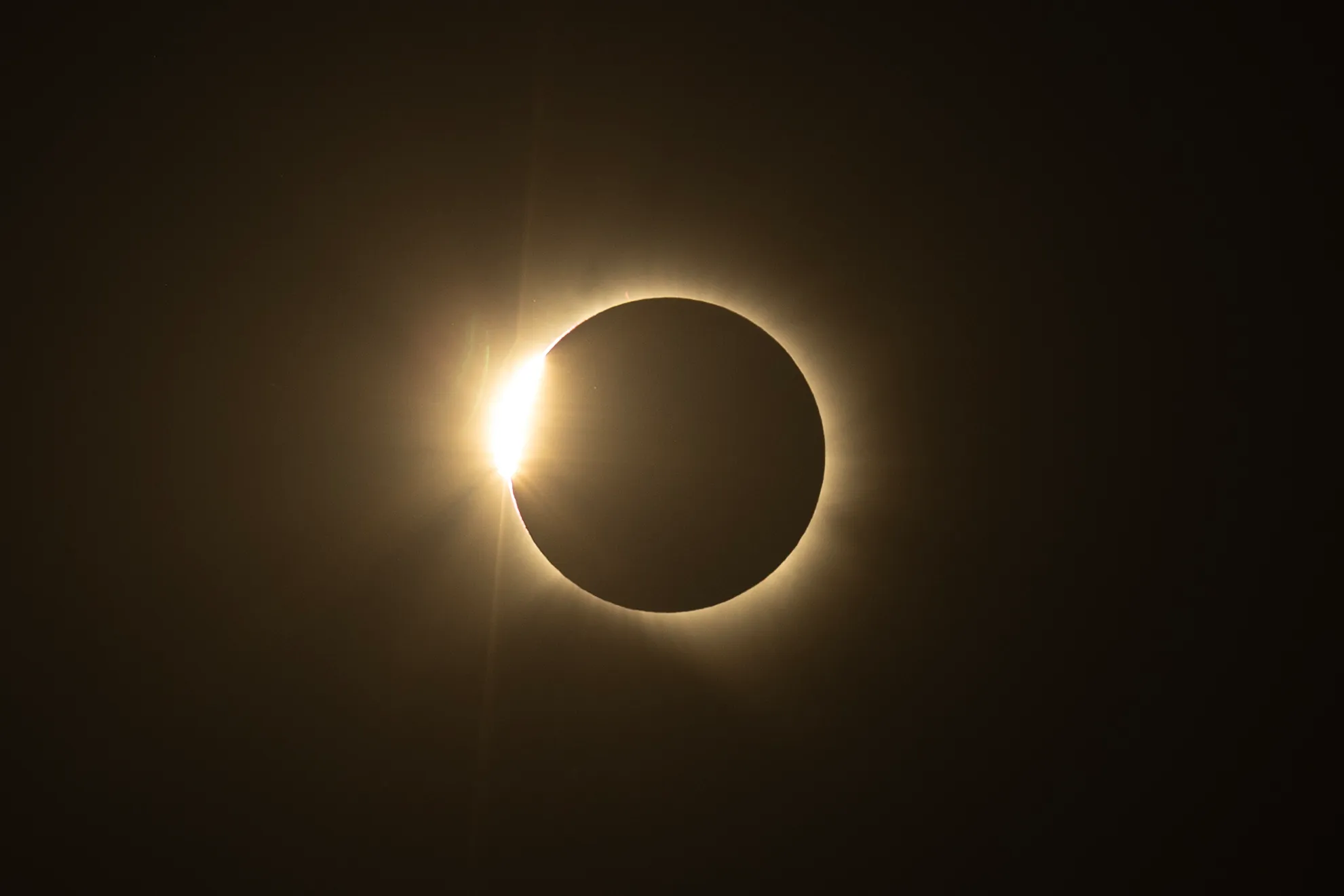 The diamond ring phase of the 12 August 2026 total solar eclipse.