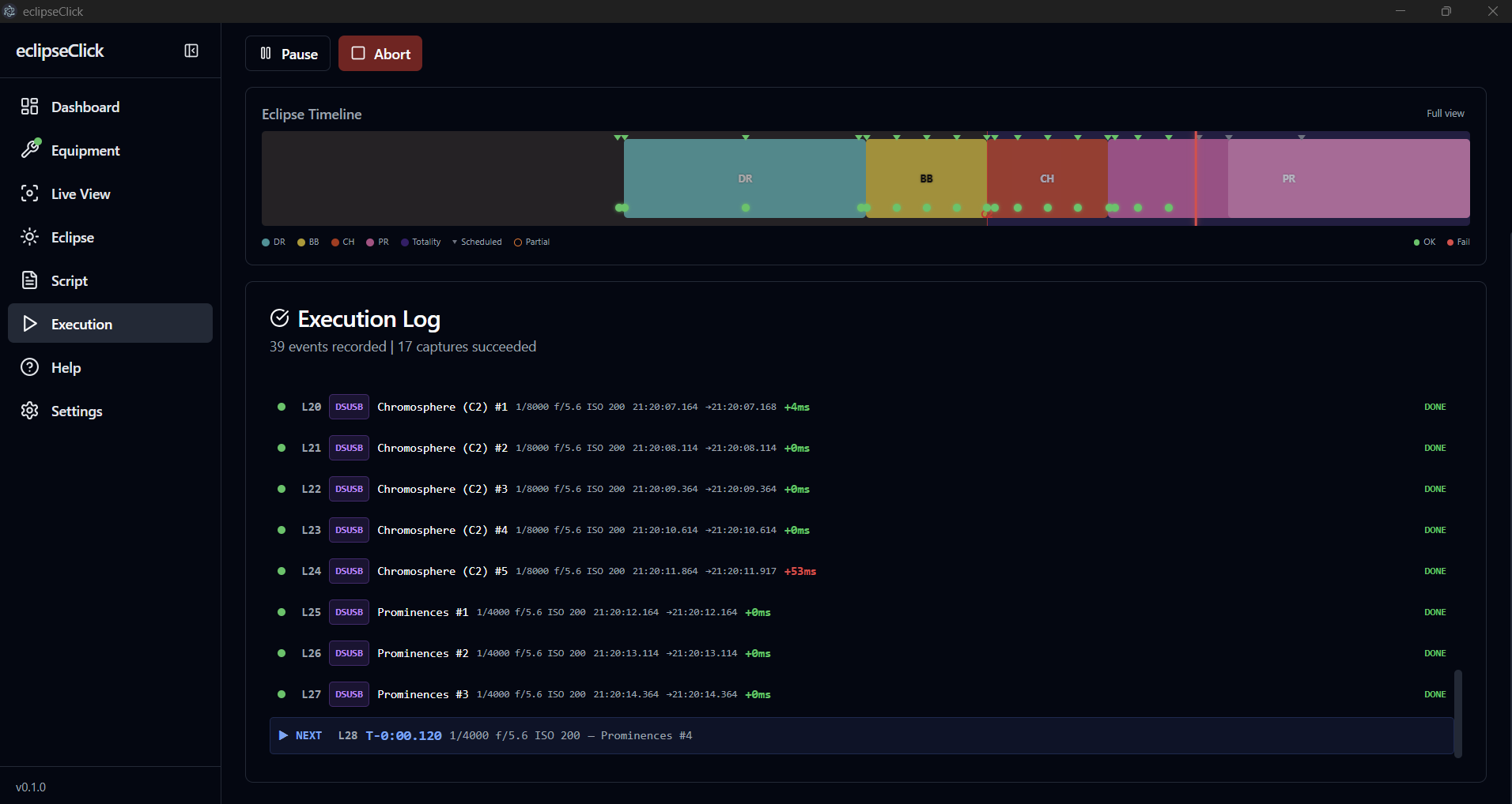 Script execution monitor